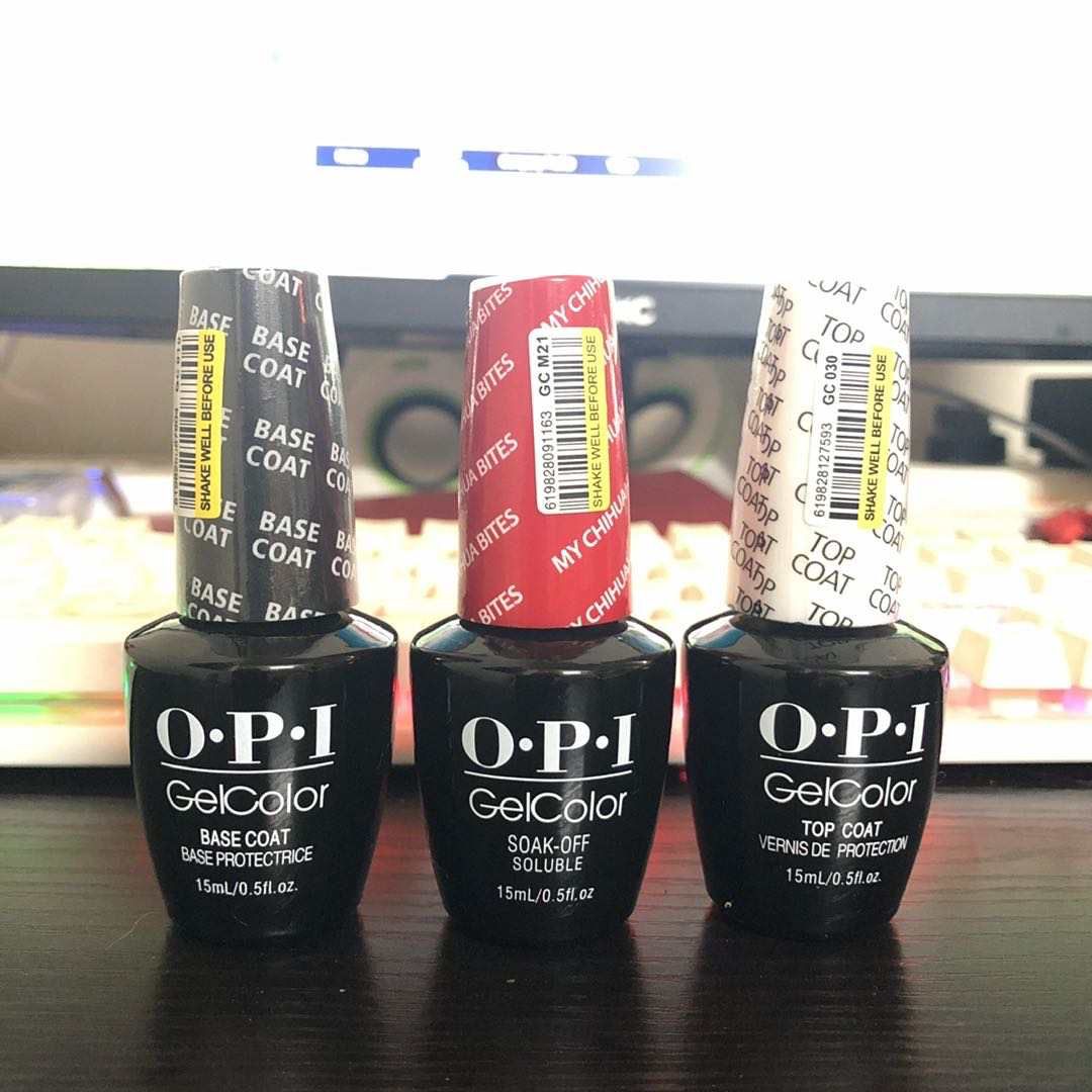 2000Pcs OPI GelColor Soak Off Gel Base Coat and Top Coat 0.5oz 15ml each