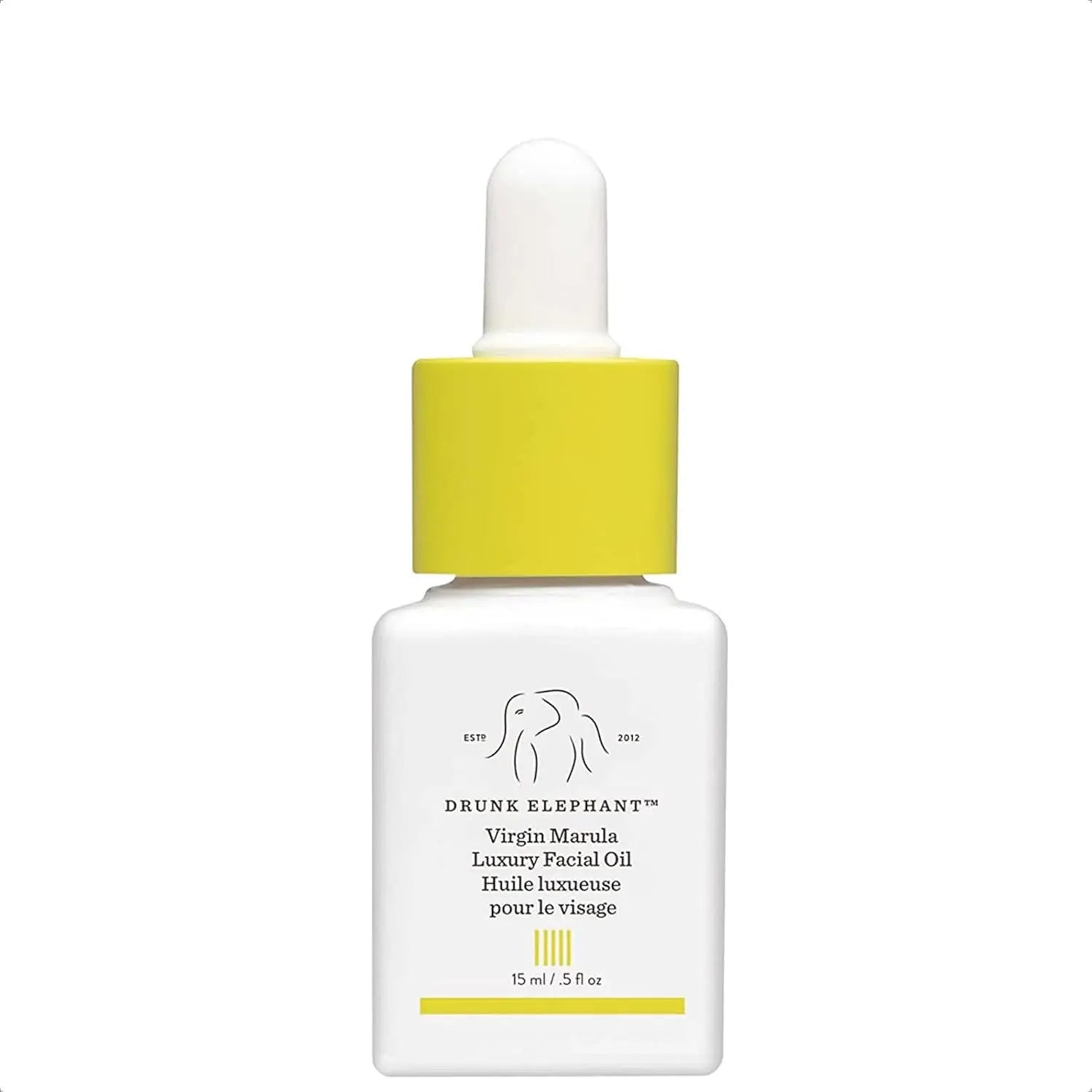 Drunk Elephant Virgin Marula Oil wholesale 15ml luxury facial oil with yellow dropper cap
