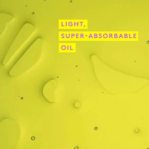 Close-up of light, super-absorbable oil droplets representing Drunk Elephant Virgin Marula Oil wholesale