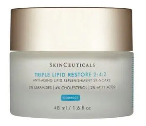 Skinceuticals Triple Lipid Restore 242 cream jar with anti-aging lipid replenishment skincare