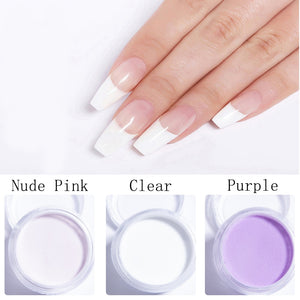 Acrylic Powder Glitter Dipping Powder 8 Color Pink Clear White Acrylic Nail Supplies Carving Polymer Pigment Nail Art