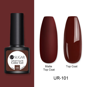 UR SUGAR 7.5ml Chocolate Gel Nail Polish For Manicures Set Brown Color Soak Off UV Gel Nail Varnish Winter for Nail Art Design