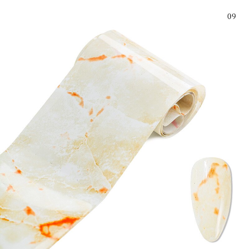 Marble Nail Art Stickers Decals Pink Blue Nails Sticker Art Transfer Foil Sticker on Nail Decorations Toe Strip Design