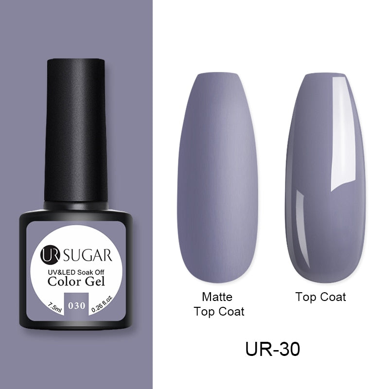 UR SUGAR 7.5ml Chocolate Gel Nail Polish For Manicures Set Brown Color Soak Off UV Gel Nail Varnish Winter for Nail Art Design