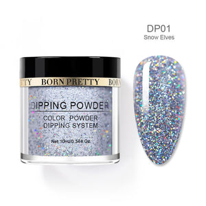 BORN PRETTY Dipping Nail Powders Gradient French Nail Natural Color iridescent Glittery Without Lamp Cure Nail Art Decorations