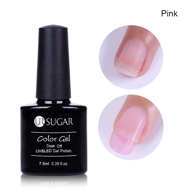 UR SUGAR Quick Building Extension Nail Gel Clear Pink Nail Tips UV Gel Jelly Acrylic Finger Nail Art Fast Building Gel Varnish