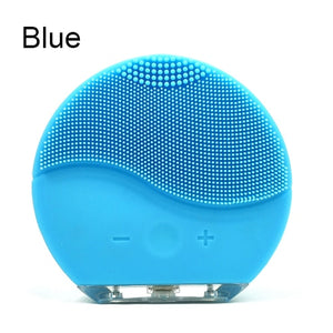 Waterproof Electric Facial Deep Cleansing Brush Sonic Vibration Silicone Brush