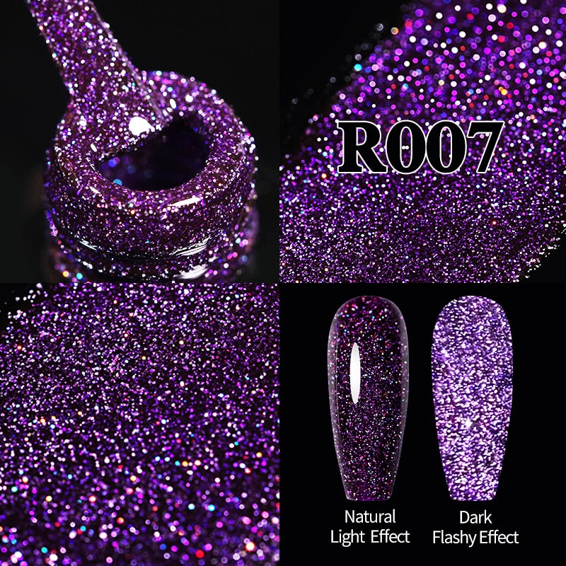 UR SUGAR Blue Red Gold Reflective Gel Nial Polish Glitter Color UV LED Gel Varnish Soak Off Nail Gel Nail Polish For Manicure