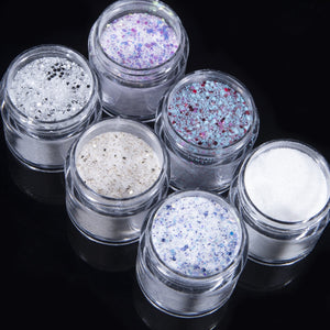 Acrylic Powder Professional Nail System Dust Gold Silver Purple Mix Glitter Acrylics Powder 10ML Nail Extension Design