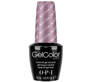 OPI GelColor soak off gel polish in Next Stop The Bikini zone purple shade bottle by ThinkAtoZ