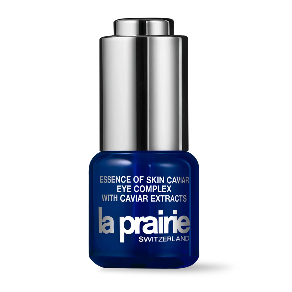 La Prairie Skin Caviar Eye Complex bottle with silver cap and blue container from Think AtoZ Ltd