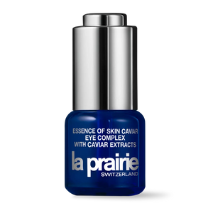 La Prairie Skin Caviar Eye Complex bottle with silver cap and blue container from Think AtoZ Ltd