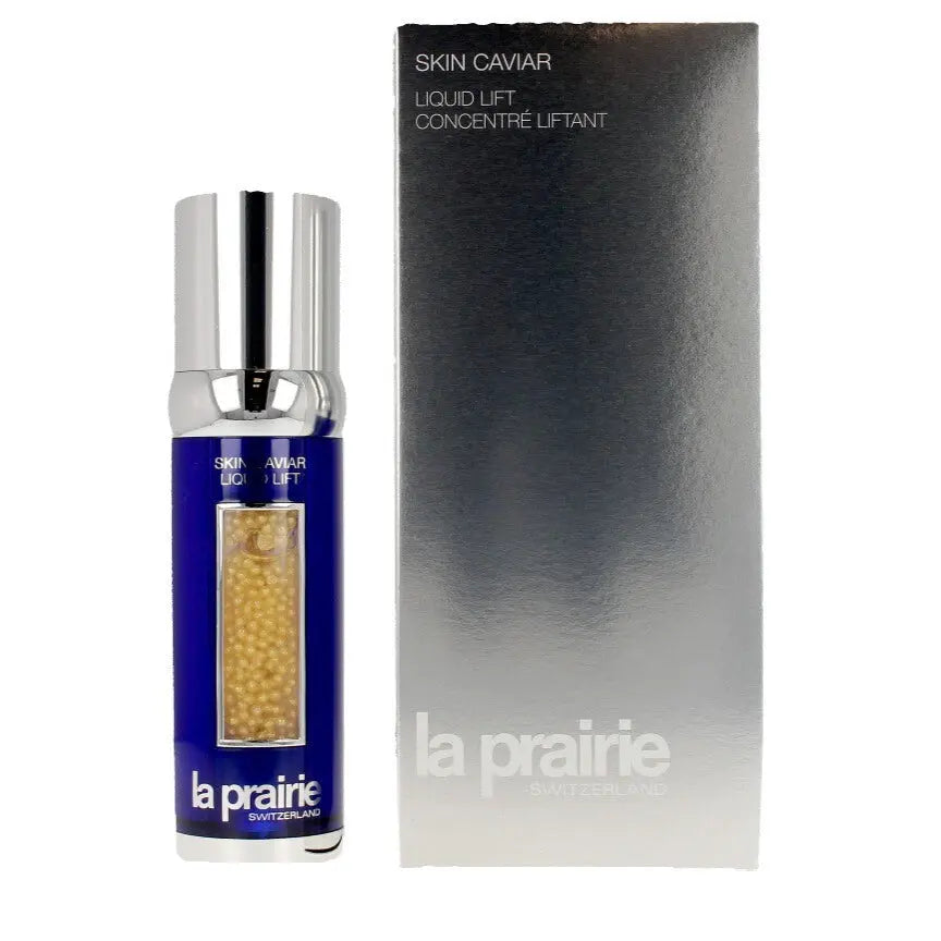 La Prairie Skin Caviar Liquid Lift Wholesale serum bottle with silver cap and black box packaging