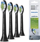 Philips Sonicare W2 Optimal White brush heads Black pack of four replacement toothbrush heads