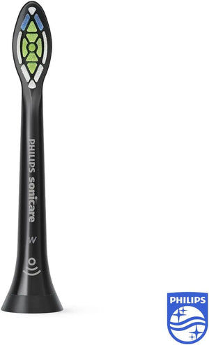 Philips Sonicare W2 Optimal White brush heads Black replacement toothbrush head with angled bristles