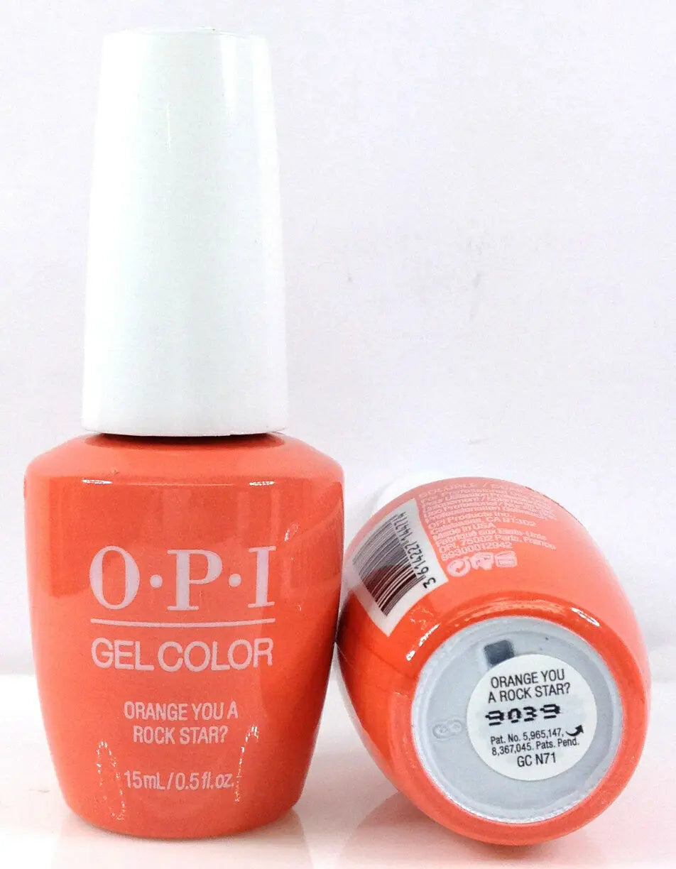OPI Gelcolor Neon collection orange gel nail polish bottle Orange You A Rock Star by Think AtoZ Ltd