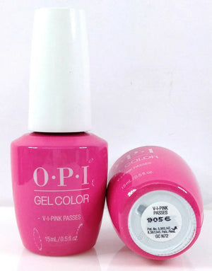 OPI Gelcolor Neon collection V-I Pink Passes gel nail polish bottles by Think AtoZ Ltd in bright pink shade