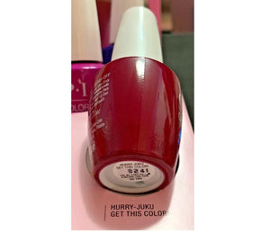 OPI Tokyo gel polish collection bottle in deep red shade Hurry-Juku with white cap from Think AtoZ Ltd Hurry Juku Get this color