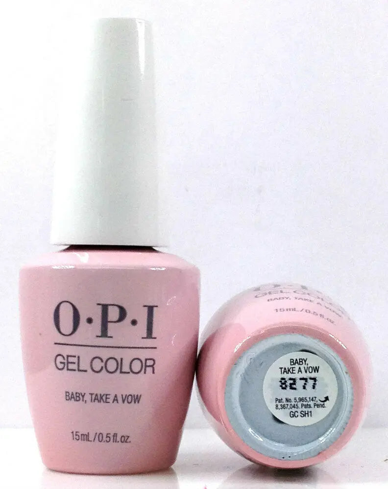 OPI Gelcolor Always Bare For You Baby Take A Vow pink gel nail polish 15ml bottles
