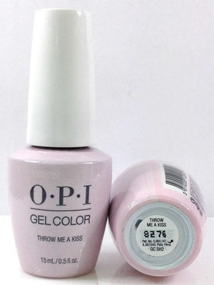 OPI Gelcolor Always Bare For You gel nail polish bottle in soft pale pink shade Throw Me A Kiss