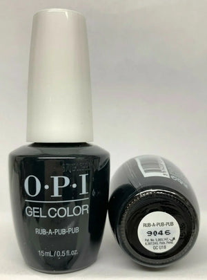 OPI Scotland gel polish collection black shade Rub-A-Pub-Pub gel color bottle 15ml by Think AtoZ Ltd