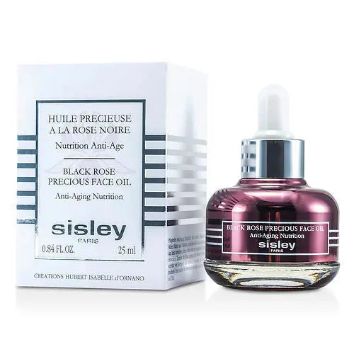 Sisley Black Rose Precious Face Oil wholesale 25ml anti-aging nutrition product with dropper bottle and packaging