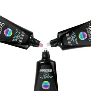 ThinkAtoZ Gelish PolyGel nail extension builder gels in black tubes with natural colors