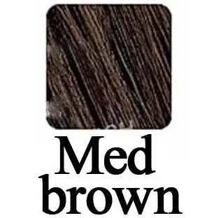 Med brown keratin hair fibers refill bag sample showing dark brown hair fibers texture