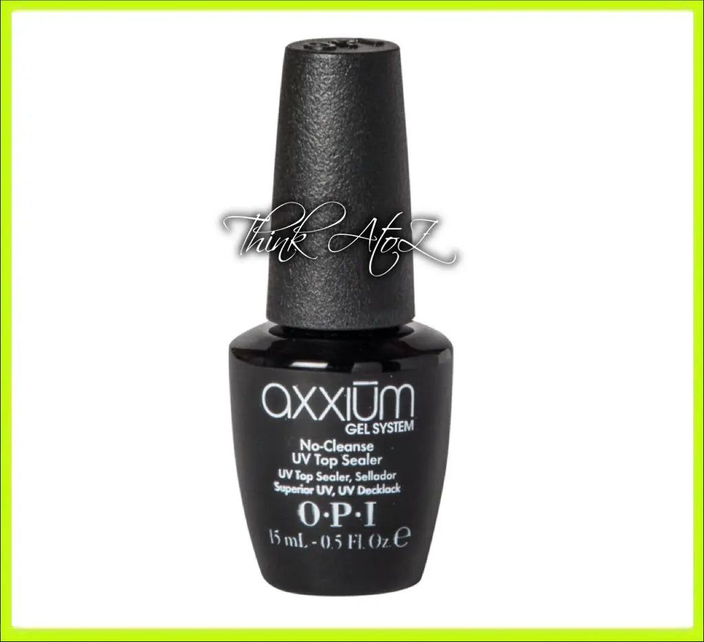 OPI Axxium No Cleanse UV Top Sealer bottle from OPI AXXIUM Gel System for long-lasting gel nails