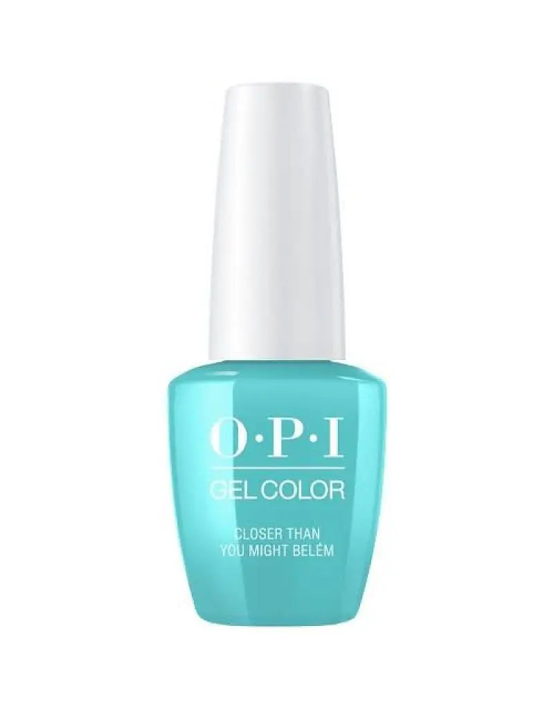 OPI Lisbon GelColor 2018 collection turquoise gel nail polish bottle with white cap