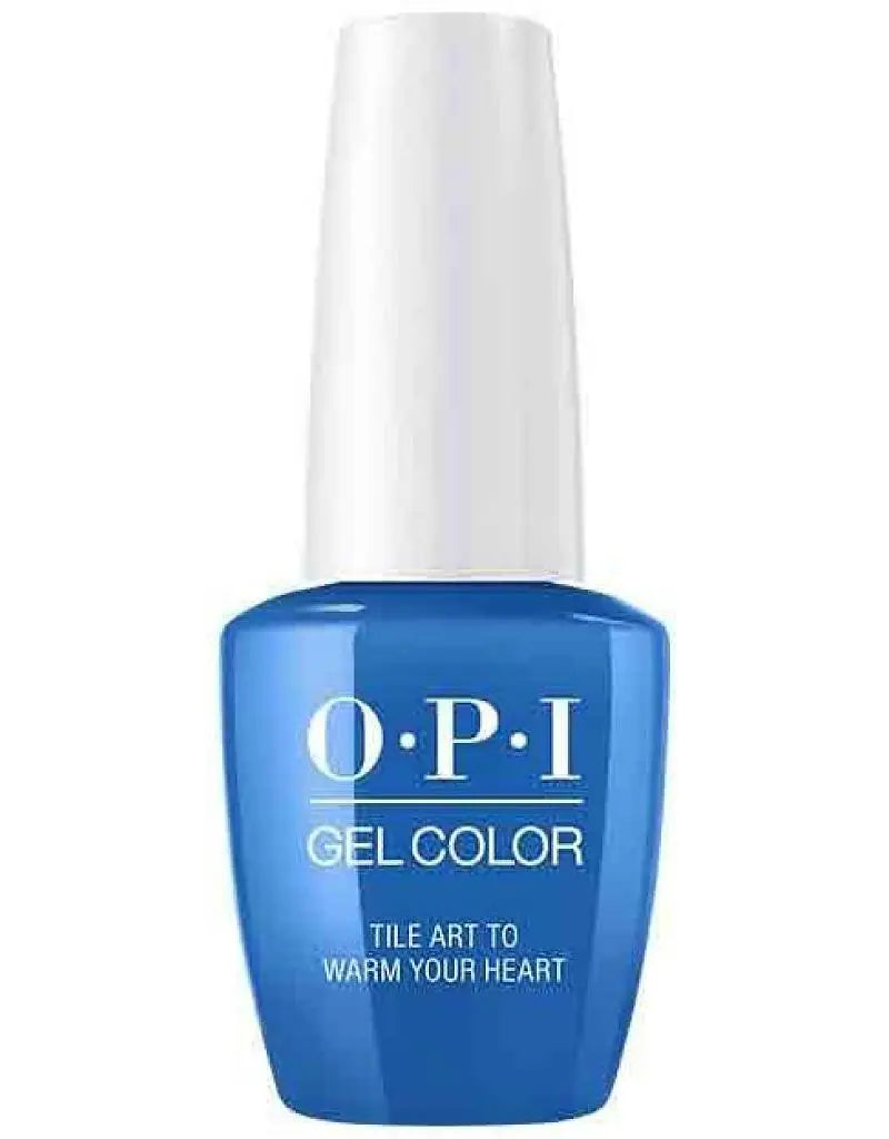 OPI Lisbon GelColor 2018 collection blue soak off gel nail polish bottle Tile Art to Warm Your Heart