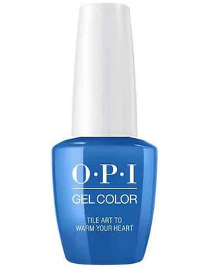 OPI Lisbon GelColor 2018 collection blue soak off gel nail polish bottle Tile Art to Warm Your Heart