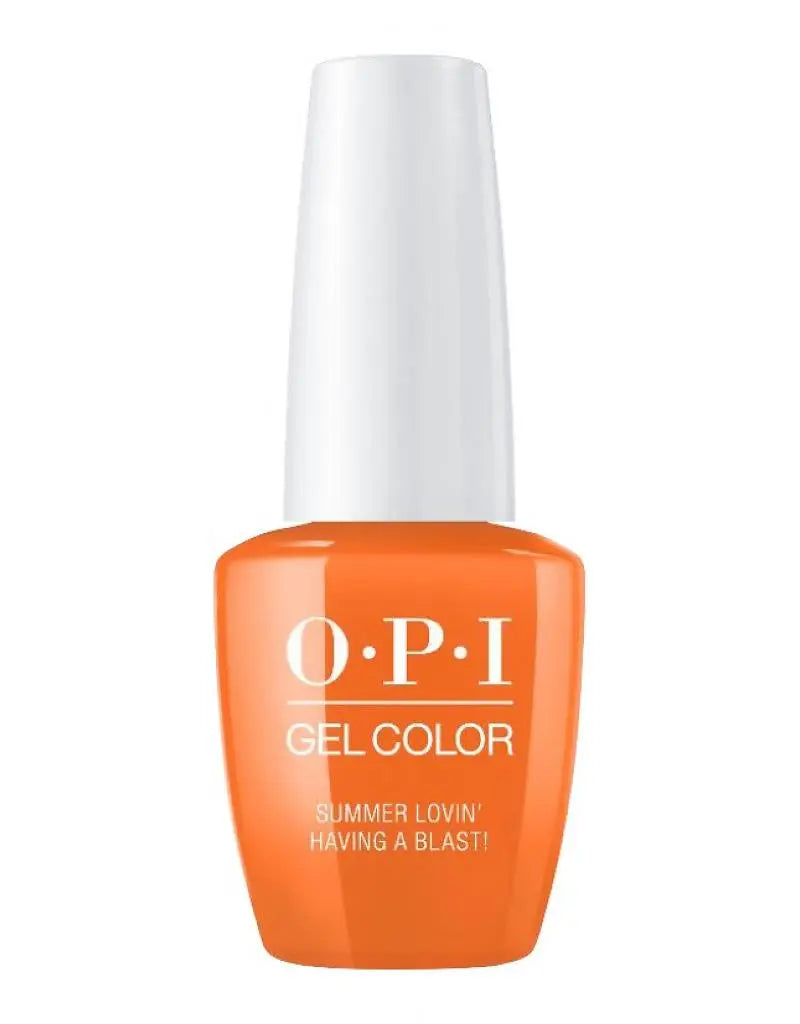 OPI Grease Collection gel polish summer lovin orange soak off gel nail polish bottle