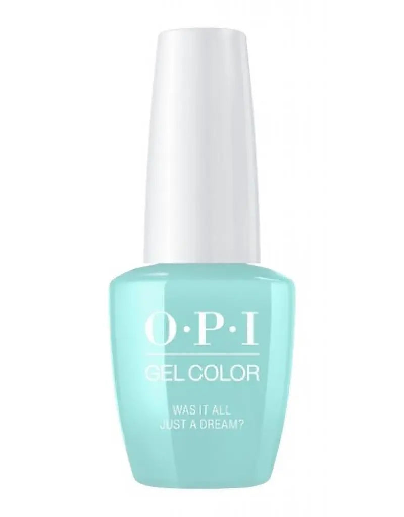 OPI Grease Collection gel polish in pastel turquoise with white cap from ThinkAtoZ