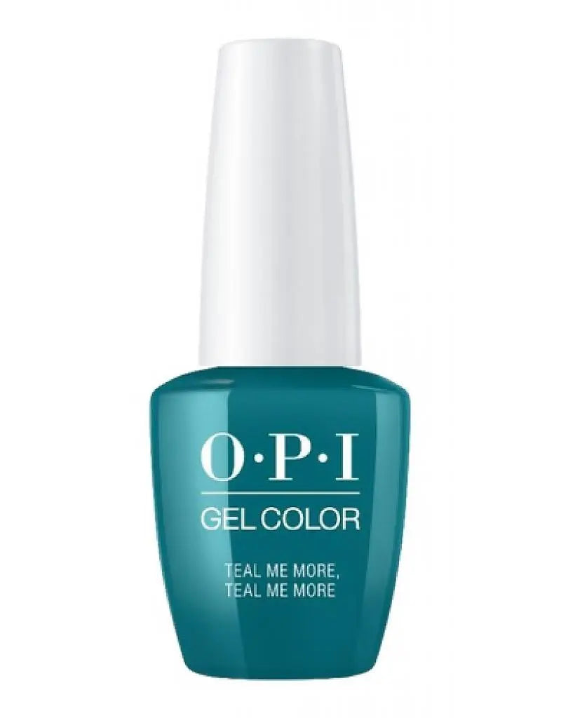 OPI Grease Collection gel polish Teal Me More in teal blue shade with white cap