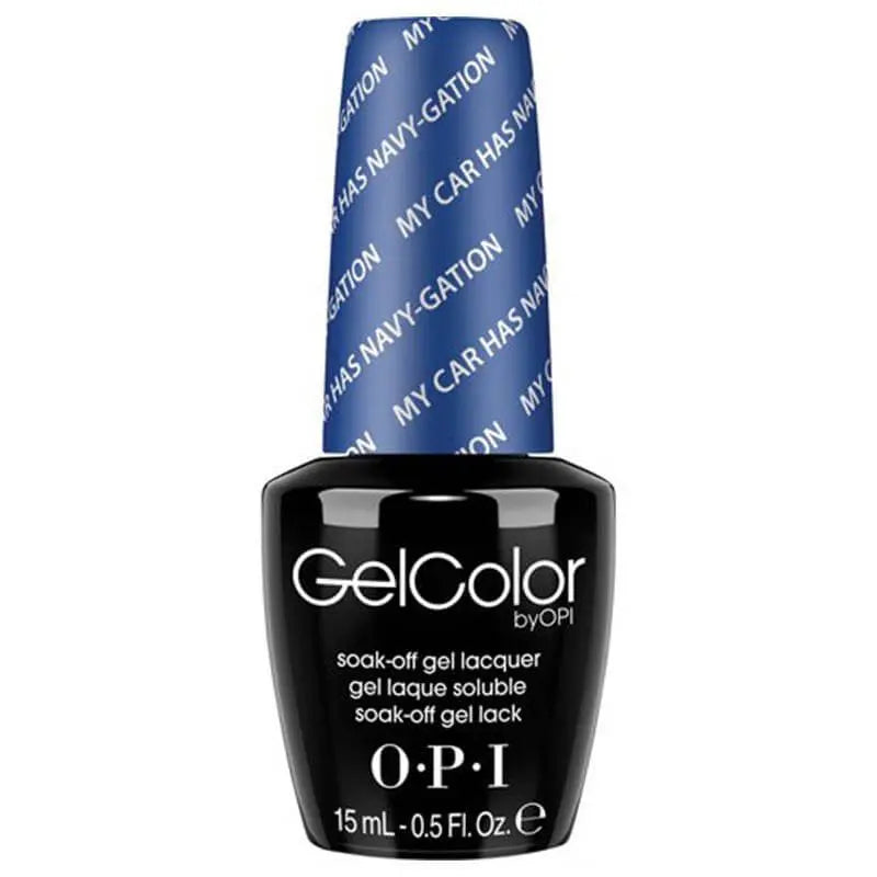 OPI GelColor soak off gel polish bottle my car has navy nation ThinkAtoZ with 15ml capacity