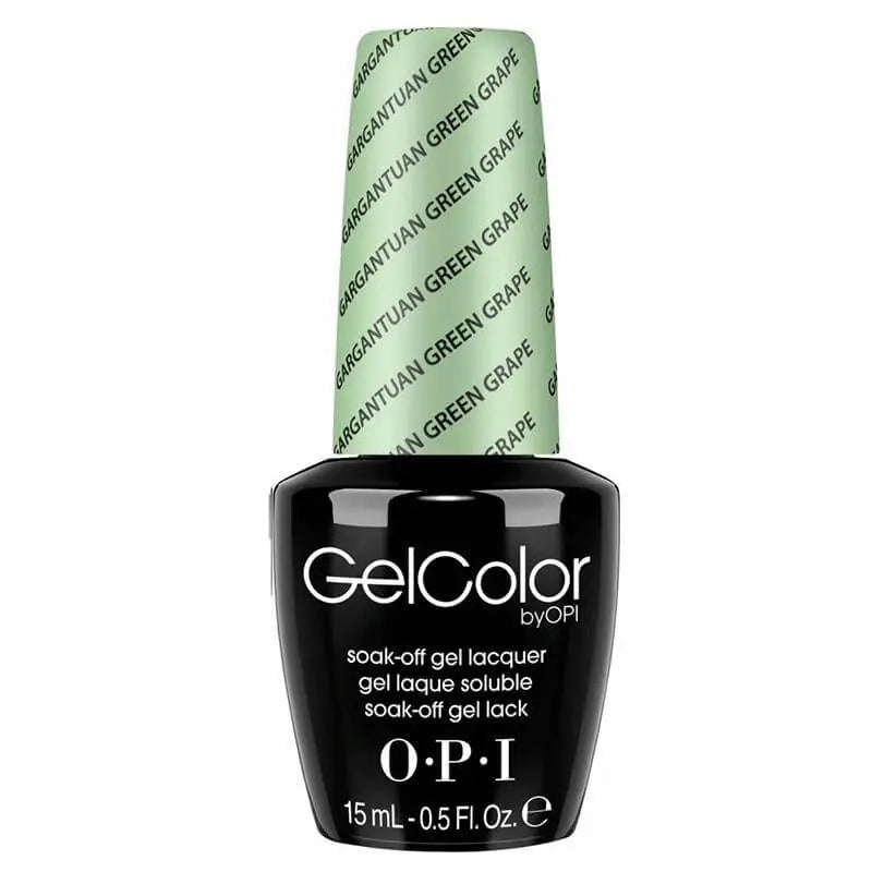 OPI GelColor soak off gel polish bottle in Gargantuan Green Grape shade by ThinkAtoZ