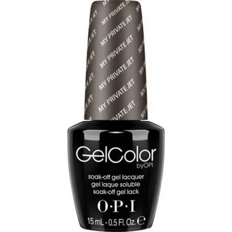 OPI GelColor soak off gel polish in My Private Jet black shade by ThinkAtoZ 15ml bottle
