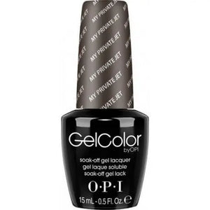 OPI GelColor soak off gel polish in My Private Jet black shade by ThinkAtoZ 15ml bottle