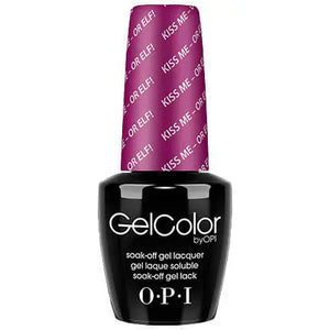ThinkAtoZ OPI Gelcolor soak off gel polish bottle with Kiss Me Or Elf festive purple cap