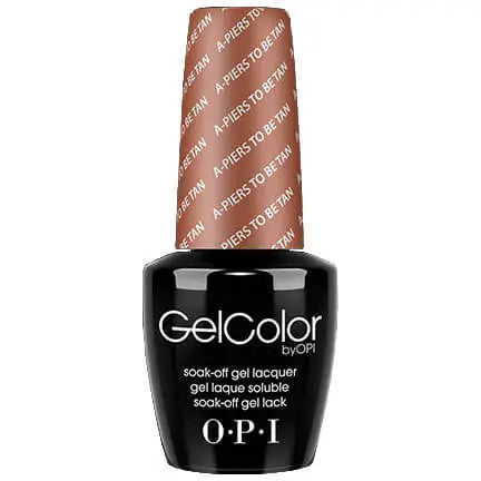 OPI Gelcolor soak off gel polish bottle in A Piers to Be Tan shade by ThinkAtoZ