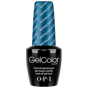 OPI Gelcolor soak off gel polish black bottle keeping Suzi at bay ThinkAtoZ