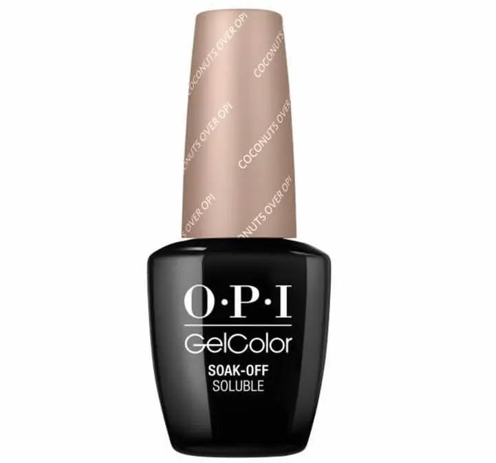 OPI Gelcolor soak off gel polish bottle in black coconuts over opi