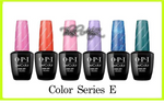 ThinkAtoZ OPI Gelcolor Soak Off Gel Polish Color Series E with six vibrant nail polish shades