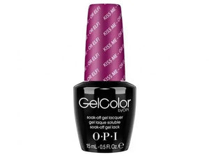OPI Gelcolor Soak Off Gel Polish in black bottle with purple cap by ThinkAtoZ kiss me or elf