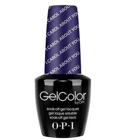 OPI Gelcolor Soak Off Gel Polish black bottle with blue cap from ThinkAtoZ for long-lasting gel nails I carol about u you