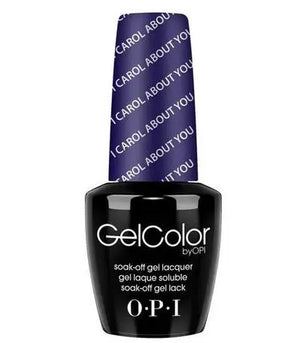 OPI Gelcolor Soak Off Gel Polish black bottle with blue cap from ThinkAtoZ for long-lasting gel nails I carol about u you