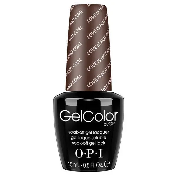 OPI Gelcolor Soak Off Gel Polish 15ml in Love Is Hot And Coal shade by ThinkAtoZ