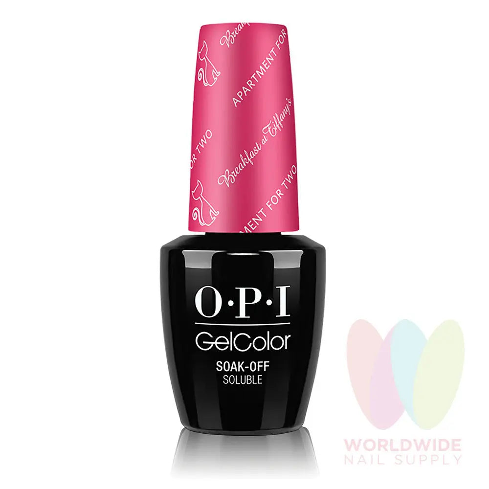 OPI Gelcolor Soak Off Gel Polish bottle with pink cap by ThinkAtoZ for long-lasting nail color apartment for two
