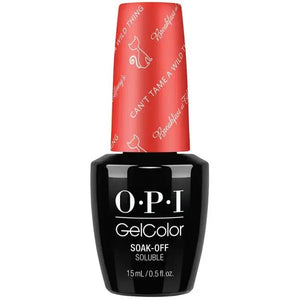 OPI Gelcolor Soak Off Gel Polish by ThinkAtoZ in black bottle with red cap design cant tame a wild thing